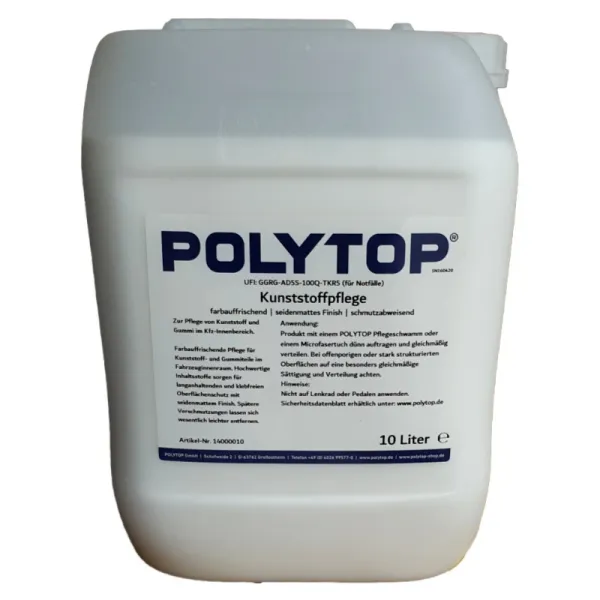 POLYTOP Kunststoffpflege innen seidenmatt 10 Liter